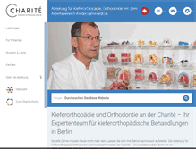 Tablet Screenshot of kieferorthopaedie.charite.de