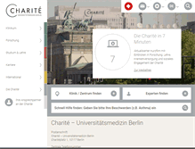 Tablet Screenshot of charite.de