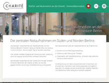 Tablet Screenshot of notfallmedizin.charite.de
