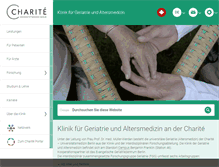 Tablet Screenshot of geriatrie.charite.de